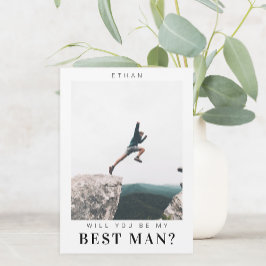 Werden Sie mein Trauzeuge Minimalistisches Foto Mo Magnetkarte