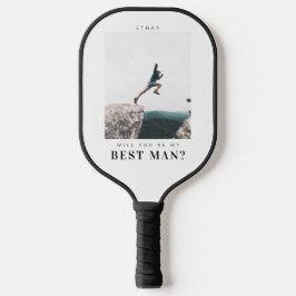 Werden Sie mein Trauzeuge Minimalistisches Foto Mo Pickleball Schläger
