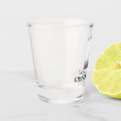 Werden Sie mein Trauzeuge Minimalistisches Foto Mo Schnapsglas (Links)