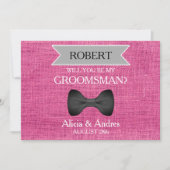 Werden Sie mein Trauzeuge mit Bow sein? Einladung (Vorderseite)