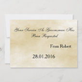 Werden Sie mein Trauzeuge mit einer Einladung zur  (Rückseite)