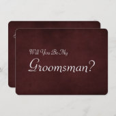 Werden Sie mein Trauzeuge mit einer Einladung zur  (Vorne/Hinten)