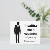 Werden Sie mein Trauzeuge Postkarte sein (Stehend Vorderseite)