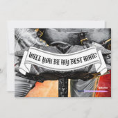Werden Sie mein Trauzeuge Ritter anpassbar Einladung (Vorderseite)