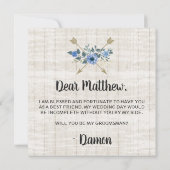 Werden Sie mein Trauzeuge rustikale Boho-Pfeile se Einladung (Rückseite)