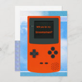 Werden Sie mein Trauzeuge sein, der ein elektronis Mitteilungskarte (Vorne/Hinten)