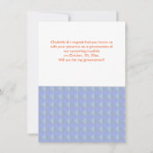 Werden Sie mein Trauzeuge sein, der ein elektronis Mitteilungskarte (Rückseite)