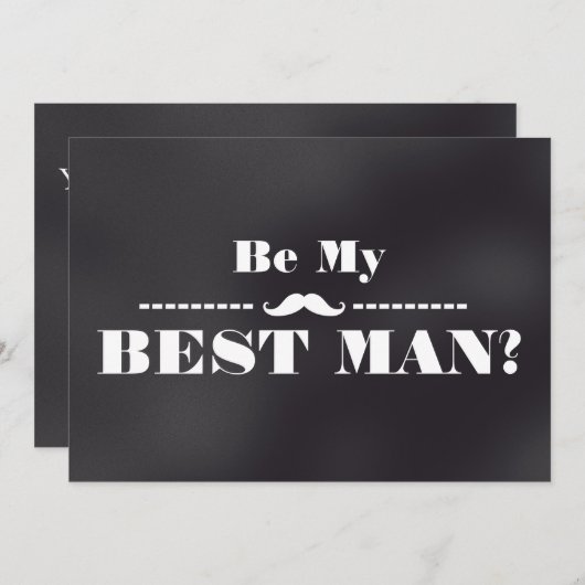 Werden Sie mein Trauzeuge sein? Einladung (Vorne/Hinten)