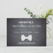 Werden Sie mein Trauzeuge sein? Einladung (Stehend Vorderseite)