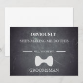 Werden Sie mein Trauzeuge sein? Einladung (Vorne/Hinten)