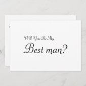 Werden Sie mein Trauzeuge sein Einladung (Vorne/Hinten)