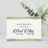 Werden Sie mein Trauzeuge sein? Einladungen für Wa (Stehend Vorderseite)