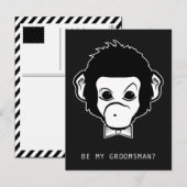 Werden Sie mein Trauzeuge sein? Einladungspostkarte (Vorne/Hinten)