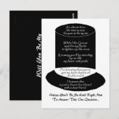 "Werden Sie mein Trauzeuge sein"-Flachkarte Postkarte (Vorne/Hinten)