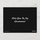 "Werden Sie mein Trauzeuge sein"-Flachkarte Postkarte (Rückseite)