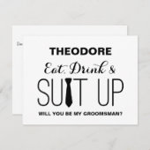 Werden Sie mein Trauzeuge sein? | Trauzeuge Einladung (Vorne/Hinten)