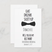 Werden Sie mein Trauzeuge sein? Trauzeuge Wedding Einladung (Vorne/Hinten)