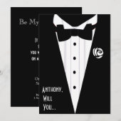 Werden Sie mein Trauzeuge Trauzeuge-Usher sein? Einladung (Vorne/Hinten)