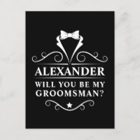 Werden Sie mein Trauzeuge Tuxedo Krawatte Black