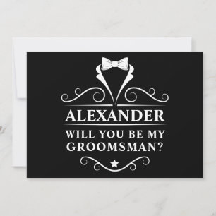 Werden Sie mein Trauzeuge Tuxedo Krawatte Card