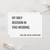 Werden Sie mein Trauzeuge-Vorschlag für eine Flach Karte (Vorderseite/Rückseite Beispiel)