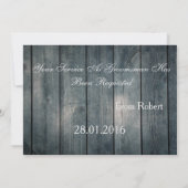 Werden Sie mein Trauzeuge weiße Krawatte Holzeinla Einladung (Rückseite)