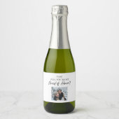 Werden Sie mein Trauzeugin Vorschlag Custom Foto Schaumweinetikett (Vorderseite)