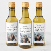 Werden Sie mein Trauzeugin Vorschlag Custom Foto Weinetikett (Flaschen)