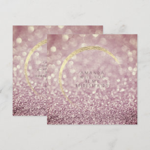 Werden Sie mein überbordgedeckter Maroon Plum Gold Einladung