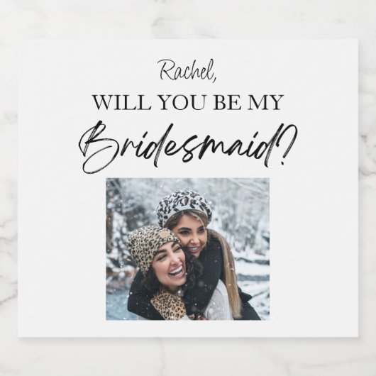 Werden Sie mein überhändiges Bild sein? Schaumweinetikett (Einzelnes Label)