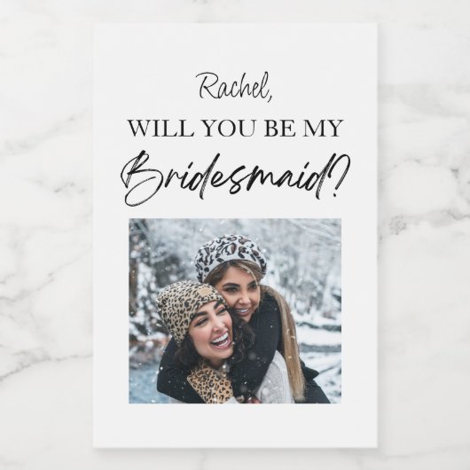 Werden Sie mein überhändiges Bild sein? Weinetikett (Einzelnes Label)