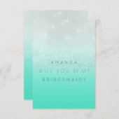 Werden Sie mein überhängender Silberschmied-Glitze Einladung (Vorne/Hinten)