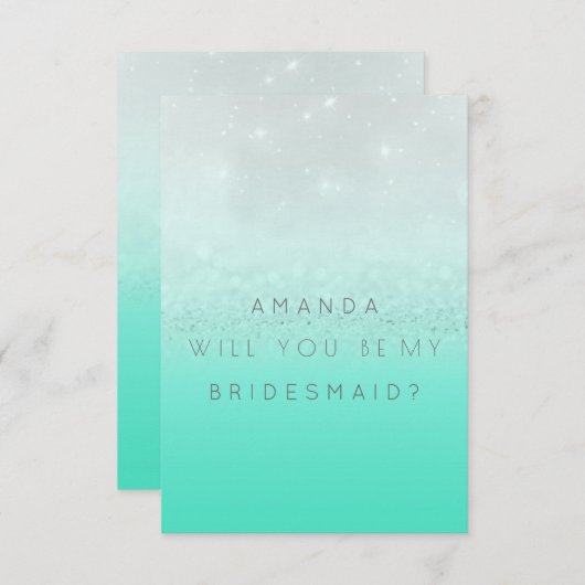 Werden Sie mein überhängender Silberschmied-Glitze Einladung (Vorne/Hinten)