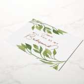 Werden Sie mein überhängendes Grünblatt auf der Po Folieneinladung (Gedreht)