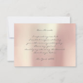 Werden Sie mein überhängtes goldpfirsichfarbenes P Einladung (Rückseite)