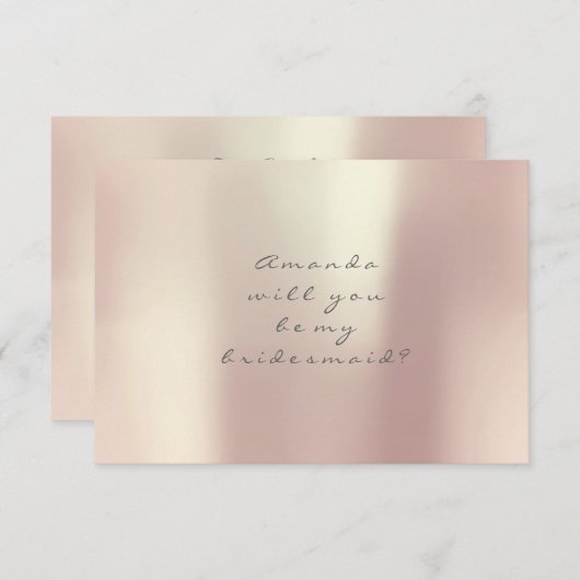 Werden Sie mein überhängtes goldpfirsichfarbenes P Einladung (Vorne/Hinten)