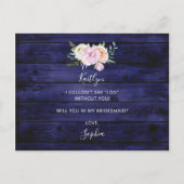 Werden Sie mein überragender, floraler geometrisch Einladungspostkarte (Rückseite)