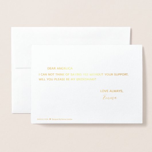 Werden Sie mein überragender Vorschlag Karte weiße (Rückseite mit Umschlag)