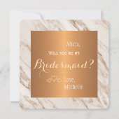 Werden Sie mein überragendes Marmorkupfer sein? Einladung (Vorderseite)