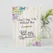 Werden Sie mein überwältigendes rustikales Holz se Einladung (Stehend Vorderseite)