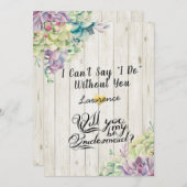 Werden Sie mein überwältigendes rustikales Holz se Einladung (Vorne/Hinten)