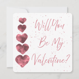 Werden Sie mein Valentin sein? Anpassbare Flachkar Feiertagskarte