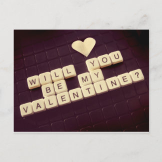 Werden Sie mein Valentin sein? Feiertagspostkarte