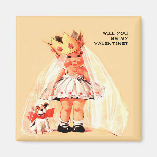 Werden Sie mein Valentin sein? Geschenkmagnete Magnet
