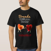 Werden Sie mein Valentin sein? Herren T-Shirt (Vorderseite)