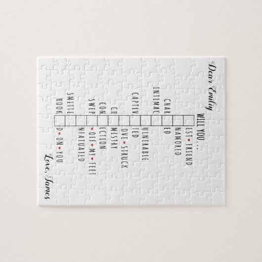 Werden Sie mein Valentin sein - neue Liebe-Erkläru Puzzle (Horizontal)