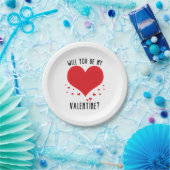 Werden Sie mein Valentin sein? Pappteller (Party)
