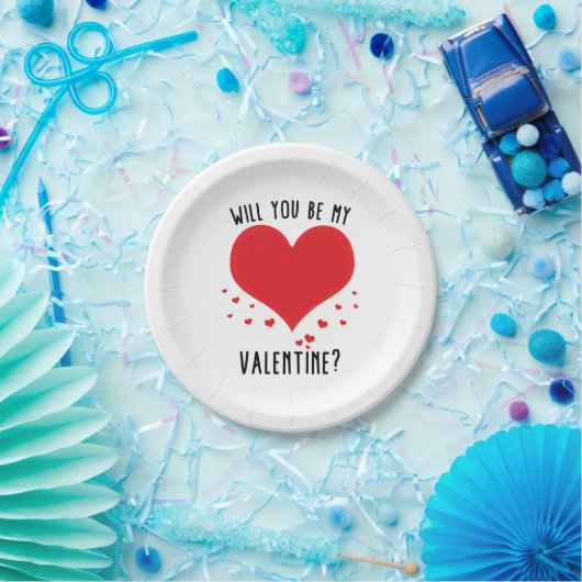 Werden Sie mein Valentin sein? Pappteller (Party)