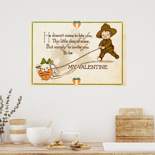 Werden Sie mein Valentin sein? Poster (Küche)