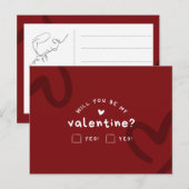 Werden Sie mein Valentin sein? Romantischer Valent Postkarte (Vorne/Hinten)
